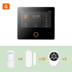 Staniot SecPanel 5 H502-4G - Sistema de alarma Maison Connecté 4G + WiFi con Sirène 105 dB, pantalla táctil y control Tuya / Alexa 