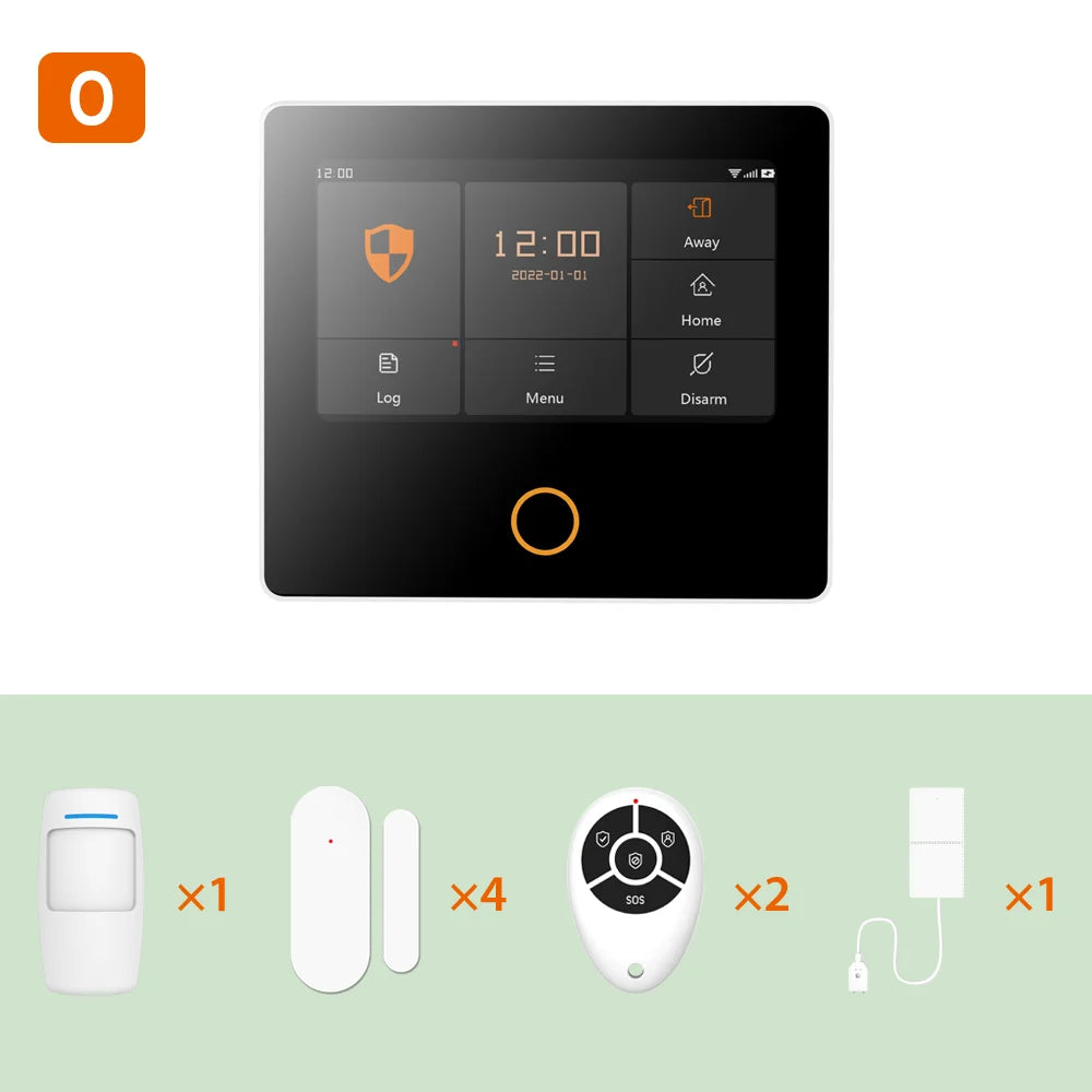 Staniot SecPanel 5 H502-4G - Sistema de alarma Maison Connecté 4G + WiFi con Sirène 105 dB, pantalla táctil y control Tuya / Alexa 