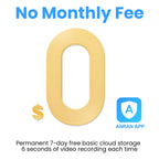 Caméra de Surveillance Solaire ANRAN 2K 3MP Extérieure Sans Fil – Détection Humaine, Vision Nocturne Couleur, Projecteur et Audio Bidirectionnel