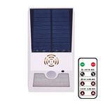 Alarma solar exterior con detector de movimiento PIR y Sirène 129 dB – Lámpara de seguridad multifunción con comando de teléfono 