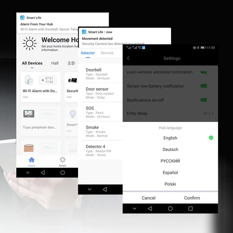 TOPVICO Botón SOS WiFi para personas mayores - Botón de pánico inteligente con alerta en teléfono inteligente, LED e hijo, compatible con Tuya, Alexa y Google Home 