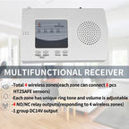 HTZSAFE – Alarma Perimétrique Solaire à Barrière Infrarouge Sans Fil 800 m, Detección 100 m, Sistema de Alerta Exterior para Allée et Jardin 