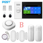 PGST PG107 – Sistema de alarma Maison Connecté Tuya con pantalla táctil 4,3", WiFi y GSM, detectores de movimiento y humo