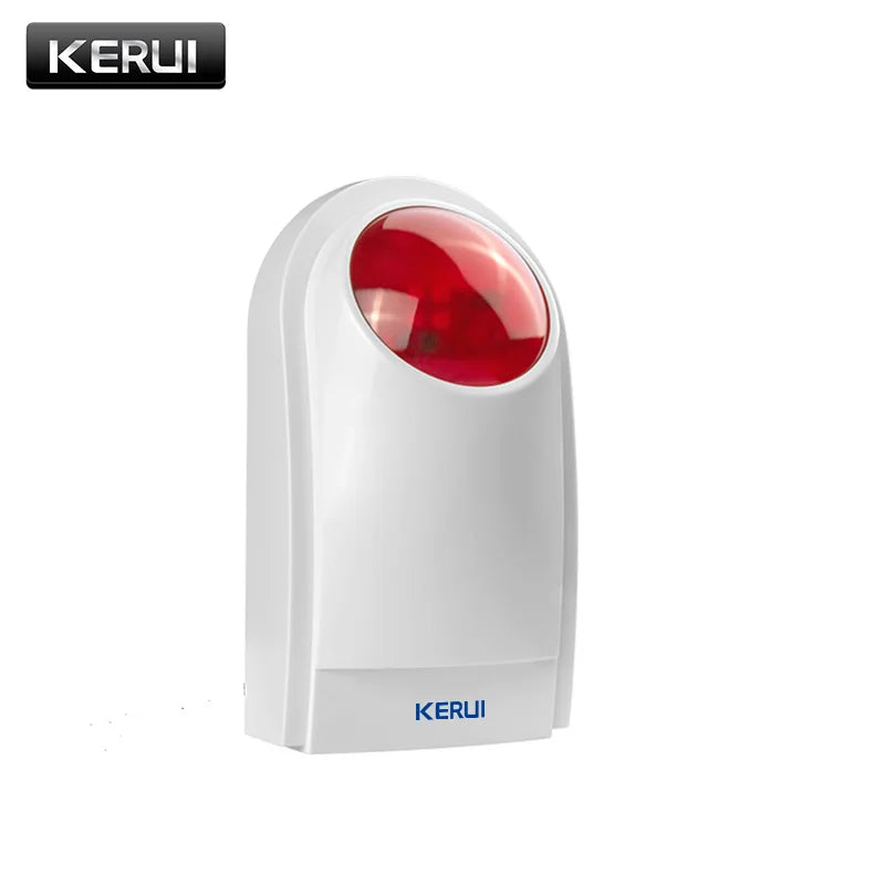 Sirène Sans Fil KERUI J008 110 dB Interior/Extérieur con Flash Stroboscopique – Alarma potente 433 MHz para casa y garaje 