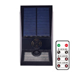 Alarma solar exterior con detector de movimiento PIR y Sirène 129 dB – Lámpara de seguridad multifunción con comando de teléfono 
