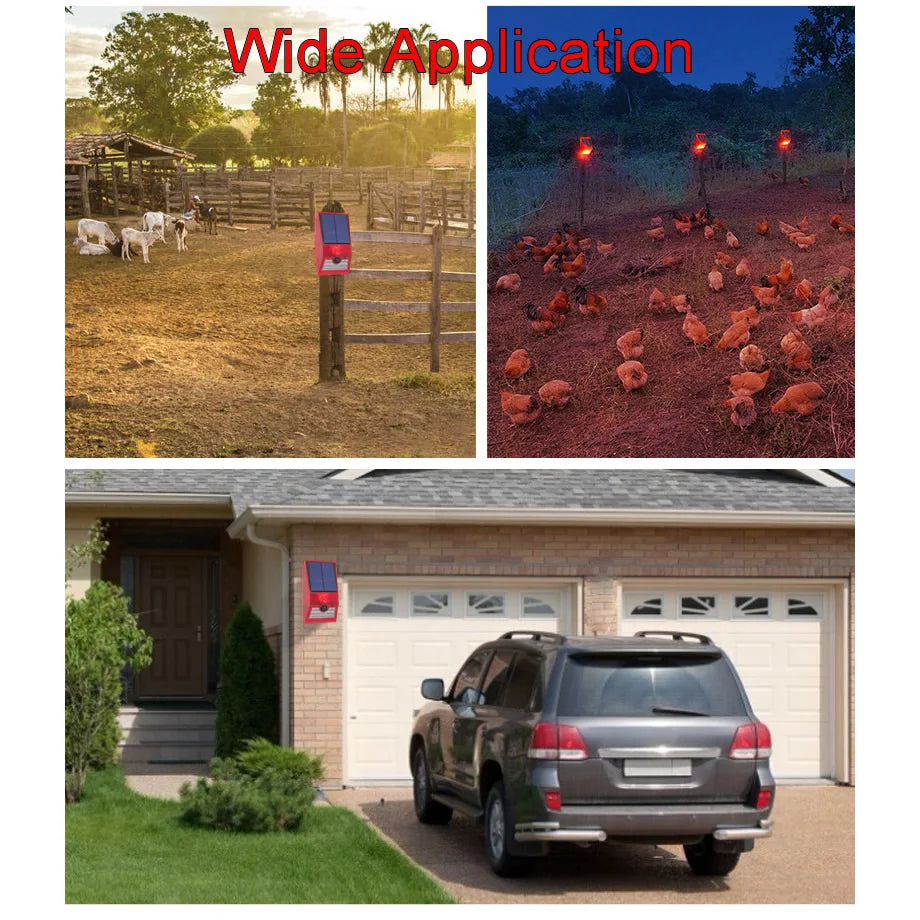 Alarma solar exterior con detector de movimiento PIR y Sirène 129 dB – Lámpara de seguridad multifunción con comando de teléfono 