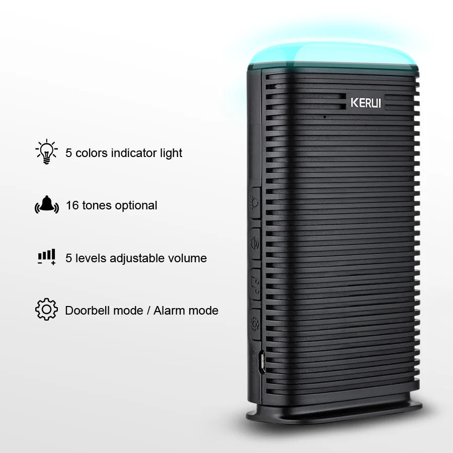Alarma Allée Sans Fil KERUI DW9 con detector de movimiento PIR Étanche – Sistema de seguridad de garaje y exterior con modo Accueil y Sirène Puissante