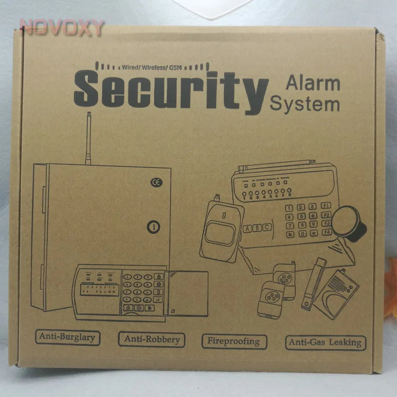 Centrale d'Alarme NOVOXY AD816 Filaire et Sans Fil 32 Zones – 16 Zones Filaire + 16 Zones Sans Fil, Versiones 2G / 4G, Panneau de Contrôle Sécurité Maison 