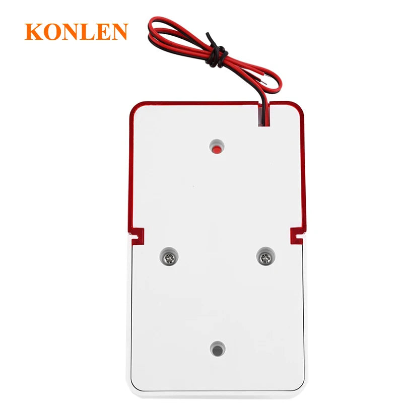 Sirène Filaire avec Flash Rouge KONLEN KL-YSS 110 dB – Alarma sonora y visual 9V/12V para seguridad interior