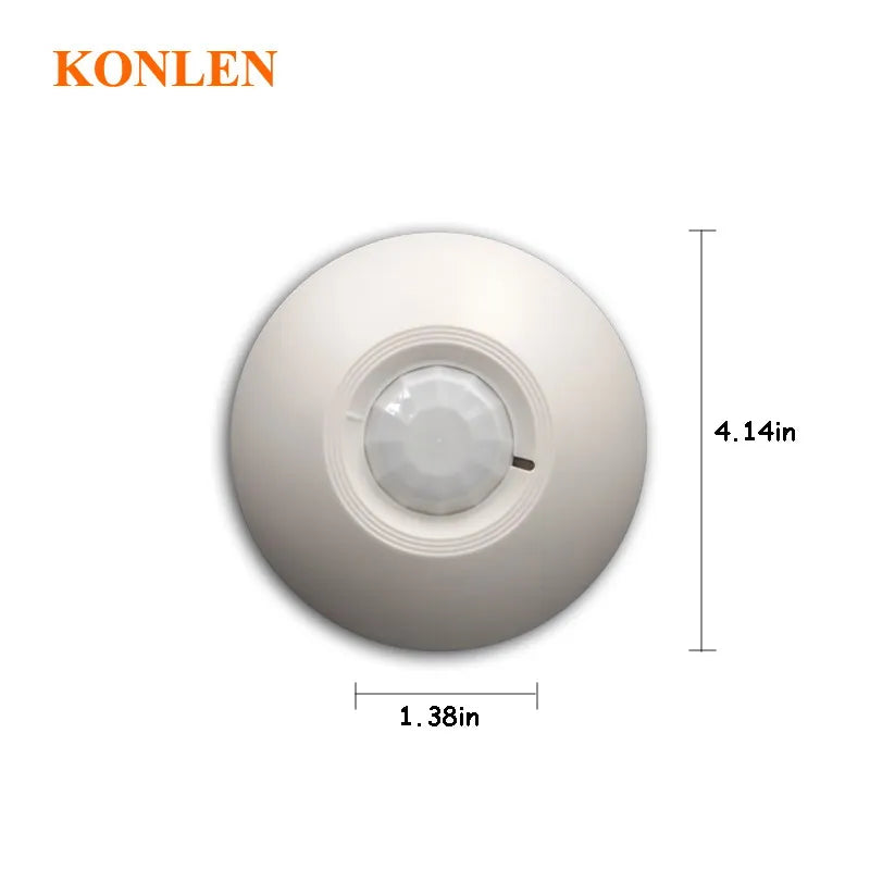 Detector de movimiento Filaire PIR Plafond 360° KONLEN KL-YCS 12V – Capteur Infrarouge Circulaire pour Système d'Alarme Maison et Locaux 