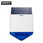 Sirène Extérieure Solaire KERUI SJ1 110 dB avec Flash Bleu – Sirène Sans Fil pour Système d’Alarme KERUI