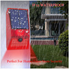 Alarma solar exterior con detector de movimiento PIR y Sirène 129 dB – Lámpara de seguridad multifunción con comando de teléfono 