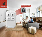 PGST PG107 – Sistema de alarma Maison Connecté Tuya con pantalla táctil 4,3", WiFi y GSM, detectores de movimiento y humo