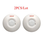 Detector de movimiento Filaire PIR Plafond 360° KONLEN KL-YCS 12V – Capteur Infrarouge Circulaire pour Système d'Alarme Maison et Locaux 