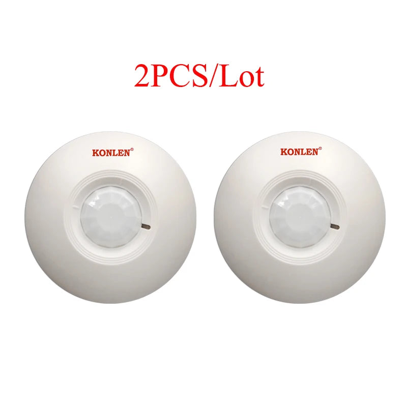 Detector de movimiento Filaire PIR Plafond 360° KONLEN KL-YCS 12V – Capteur Infrarouge Circulaire pour Système d'Alarme Maison et Locaux 