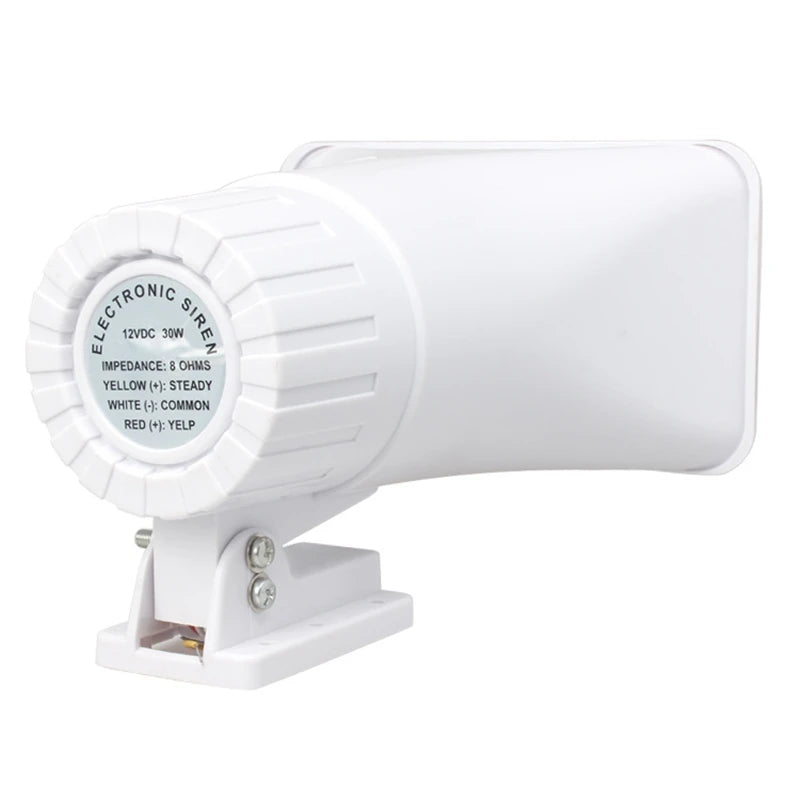 Sirène d'Alarme Filaire 12V 30W 120 dB Double Tonalité – Puissant Avertisseur Sonore Intérieur et Extérieur