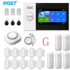 PGST PG107 – Sistema de alarma Maison Connecté Tuya con pantalla táctil 4,3", WiFi y GSM, detectores de movimiento y humo