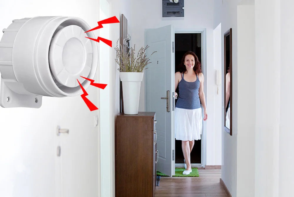 Sirène Filaire PGST PE513 con Prize Jack 3,5 mm – Alta potencia para sistemas de alarma PG103, PG105, PG106 y PG107