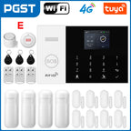 Sistema de alarma GSM Tuya PGST PG-105 con control por aplicación – Kit de seguridad conectado con detectores PIR y captadores de puerta/ventana para casa, garaje, oficina y boutique