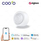 Mini detector de movimiento Zigbee PIR - Captador infrarrojo compacto Compatible con Alexa, Google Home y Zigbee2MQTT (Passera requerida)
