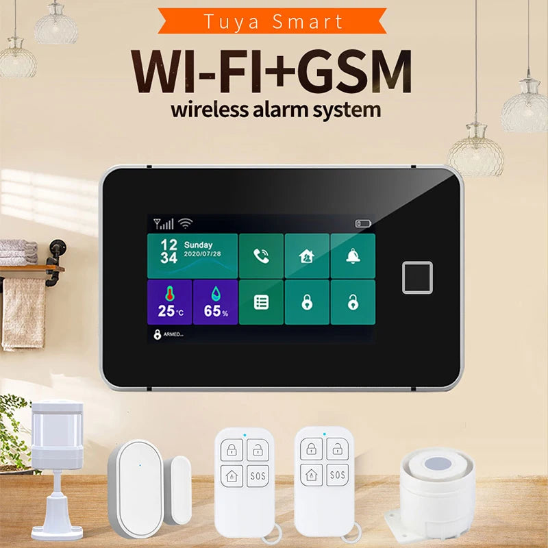 Earykong ER-G60 – WLAN- und GSM-Alarmsystem für den Heimgebrauch, mit farbiger Tastatur, taktiler Tastatur und Smart Life-Anwendung