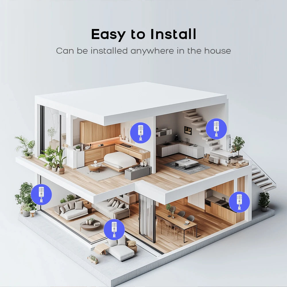 Detector de movimiento PIR 433MHz Modo doble - Capteur Infrarouge Étanche 180° Compatible Tuya Smart Life para seguridad Maison