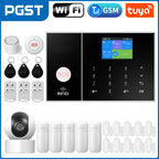 Sistema de alarma Maison Connecté PGST WiFi + GSM con captadores de puerta y movimiento – Central inteligente compatible con Tuya, Alexa y aplicaciones móviles
