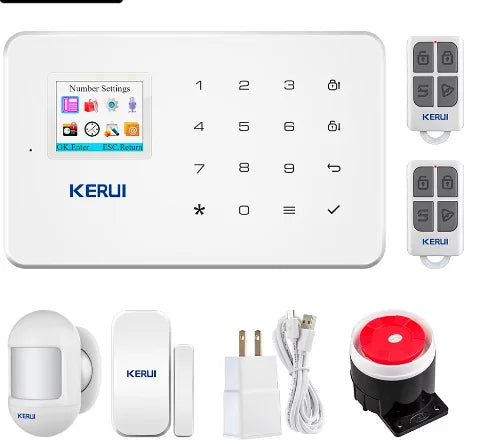 Sistema de alarma Maison KERUI W181 WiFi Tuya – Kit de seguridad conectado con detector de movimiento, captadores de apertura y detector de humo 