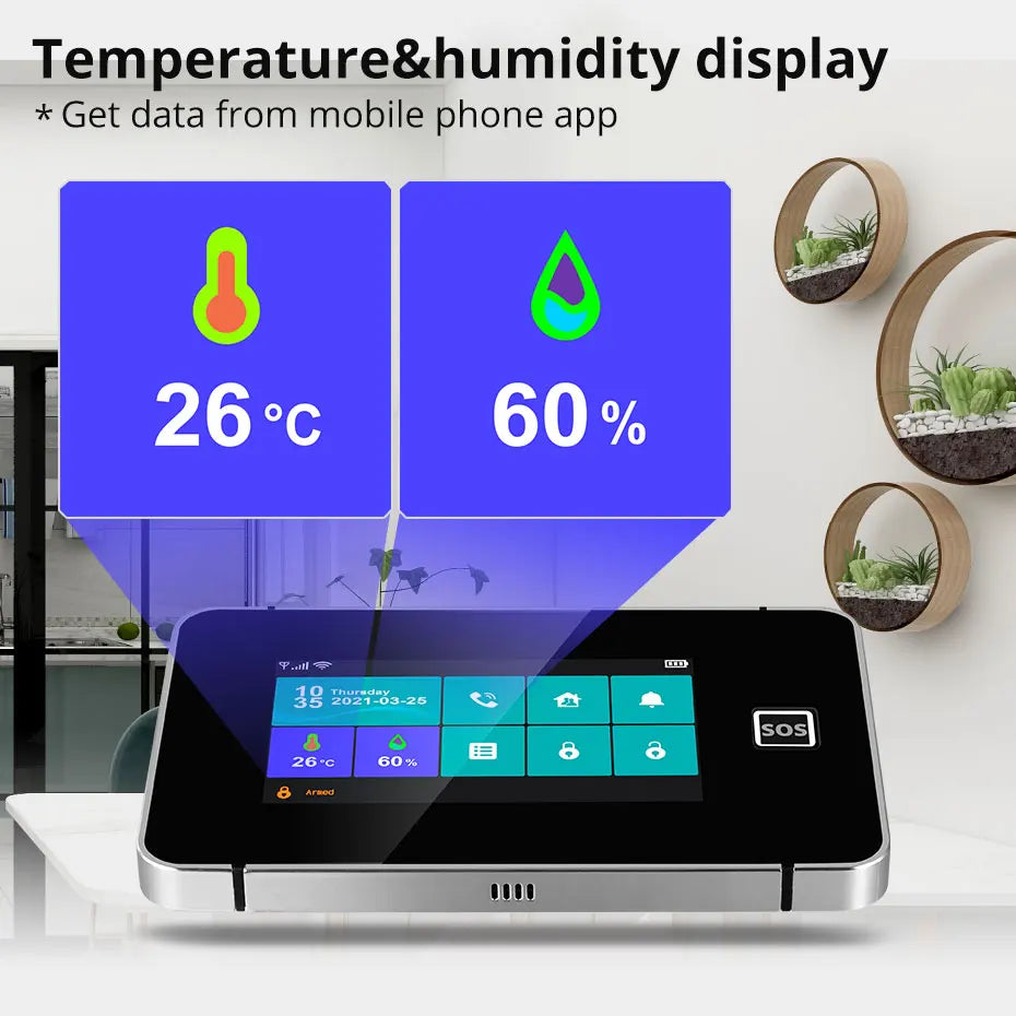 KERUI G64B – Heimtextilien-4G- und WLAN-Alarmsystem mit taktilem 4,3-Zoll-Touchscreen, Tuya-Anwendung und komplettem Sicherheitskit 