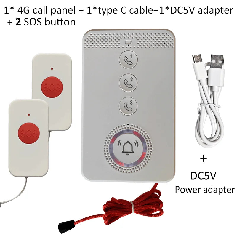 Teléfono SOS 4G con botón Unique KONLEN – Alarma de urgencia con llamada y SMS para personas mayores, niños y personas dependientes