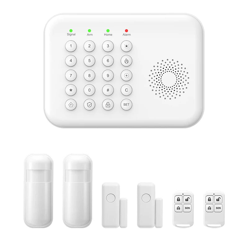 Sistema de alarma Maison PGST WiFi + GSM 2G Tuya – Kit de seguridad conectado con detectores de movimiento y captadores de puerta/ventana