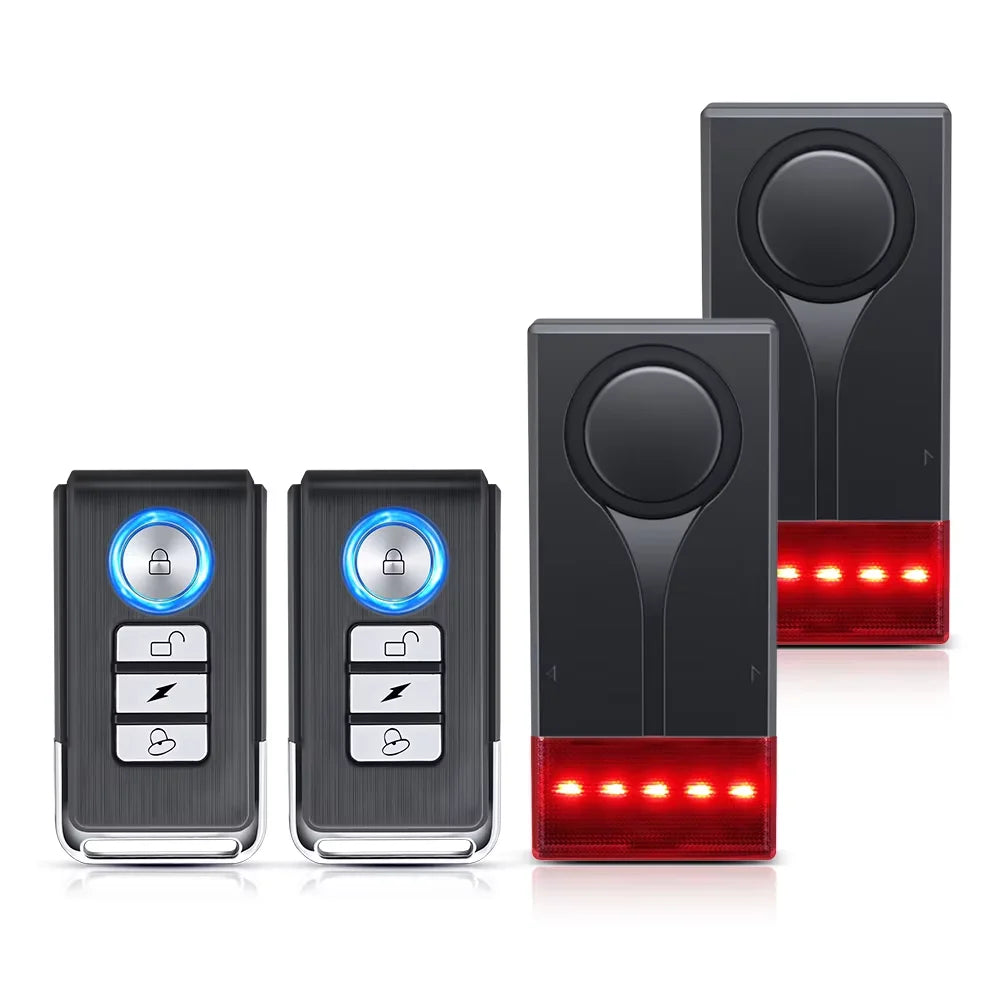 Elecpow Alarme Antivol Sans Fil 108 dB pour Voiture et Camping-Car – Détecteur de Vibration avec Télécommande et Alerte Sonore & Lumineuse