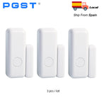 PGST – Détecteur d’Ouverture Porte et Fenêtre Sans Fil 433 MHz pour Système d’Alarme Maison