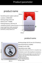 Alarme SOS Sans Fil pour Toilettes PMR – Botón de llamada de urgencia Audible et Visuel pour Personnes Âgées et Espaces Publics