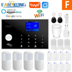 WLAN + GSM-Alarmsystem für Zuhause Earykong ER-G50 – Sans Fil-Sicherheitsset mit Bewegungs- und Türöffner, kompatibel mit Tuya, Alexa und Google Assistant