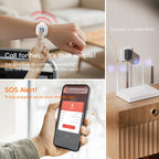 Pulsera SOS Étanche WiFi Tuya – Montre d'Alerta Urgence pour Seniors, Bouton Panique Connecté et Appel d'Assistance