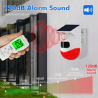 Alarme Extérieure Solaire Infrarouge Autonome 120 dB – Sirène Anti-intrusion Étanche IP67 avec Signal Sonore et Lumineux 