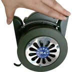 Sirène Manuelle d’Urgence à Manivelle en Alliage d’Aluminium 110 dB – Alarme de Sécurité Autonome et Portable