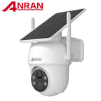 Caméra de Surveillance Solaire ANRAN 3MP / 5MP Extérieure WiFi 2,4 GHz – PTZ, Détection Humaine PIR, Vision Nocturne Couleur, Audio Bidirectionnel IP66