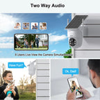 Caméra de Surveillance Solaire ANRAN 3MP / 5MP Extérieure WiFi 2,4 GHz – PTZ, Détection Humaine PIR, Vision Nocturne Couleur, Audio Bidirectionnel IP66