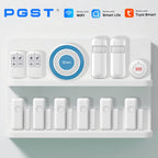 Kit Alarme Maison Sans Fil PGST Tuya WiFi – Sistema de seguridad conectado con Sirène, detectores y control por aplicaciones para casa, oficina y garaje 