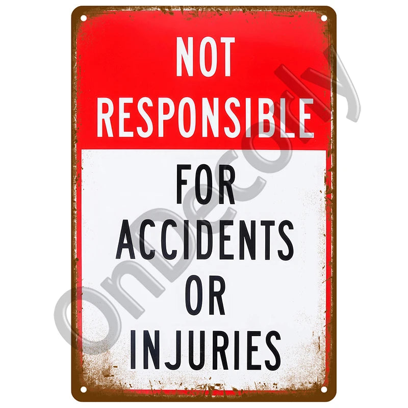 Panneau Vintage CCTV en Métal 20 x 30 cm – Plaque Murale “Vidéosurveillance 24h” pour Bar, Garage, Café et Maison