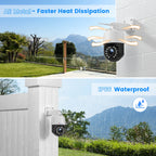 Caméra de Surveillance Ctronics 4K 8MP WiFi 5G Extérieure – PTZ 360°, Zoom Optique 16x, Vision Nocturne Couleur et Suivi Automatique