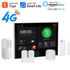 Système d’Alarme Maison Connecté Tuya WiFi 4G Earykong ER-G74 – Écran Tactile, Sirène, Contrôle App, Compatible Alexa et Google