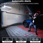 Caméra de Surveillance Solaire AOSU 3MP Sans Fil – PTZ 360°, Batterie 5000 mAh, Audio Bidirectionnel, Vision Nocturne Couleur, IP66