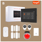 ACJ H501 - Sistema de alarma Maison Connecté WiFi + GSM 2G, Kit Seguridad Sans Fil 433 MHz con Captores y Control Tuya / Alexa 