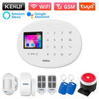 KERUI W202 – Sistema de alarma Maison Connecté Tuya WiFi &amp; GSM 433 MHz, Kit Seguridad Sans Fil con detector de movimiento, Capteurs Porte/Fenêtre et Sirène 