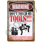 Panneau Vintage CCTV en Métal 20 x 30 cm – Plaque Murale “Vidéosurveillance 24h” pour Bar, Garage, Café et Maison