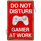 Panneau Vintage CCTV en Métal 20 x 30 cm – Plaque Murale “Vidéosurveillance 24h” pour Bar, Garage, Café et Maison