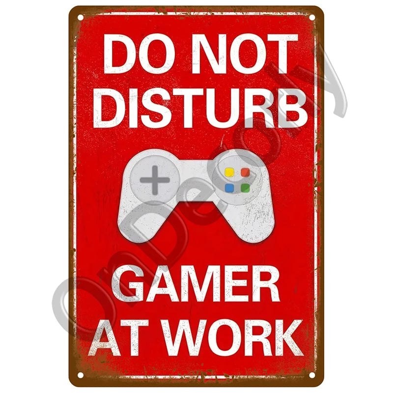 Panneau Vintage CCTV en Métal 20 x 30 cm – Plaque Murale “Vidéosurveillance 24h” pour Bar, Garage, Café et Maison